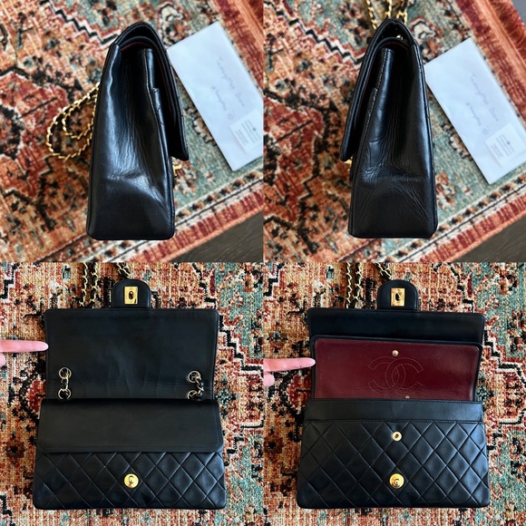 Chanel Classic Vintage Medium Black Double Flap Bag - Picture 6 of 11